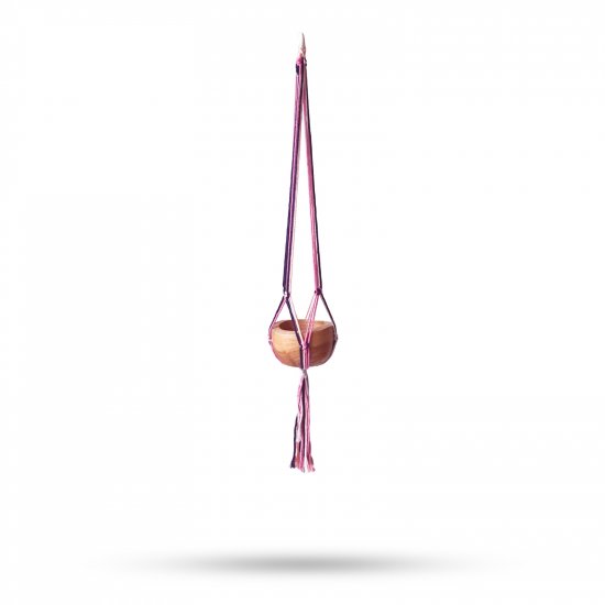 (image for) Macrame Pot Holder Classic -Pastal Tones Livingroom Med Pot