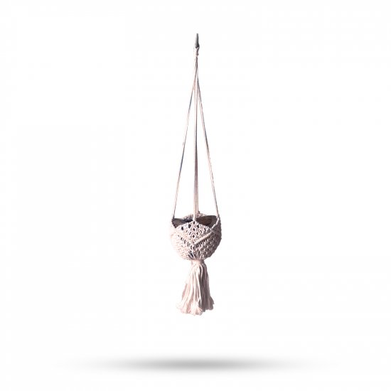 (image for) Macrame Pot Holder Decorative - Beige