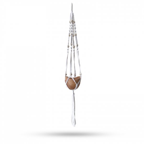 (image for) Macrame Pot Holder Beaded - Natural - 1Meter