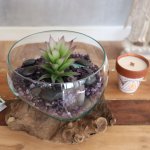 (image for) Molten Glass on Wood - Open Lrg Bowl