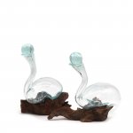 (image for) Molten Glass on Wood - Wine Decanter