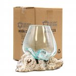 (image for) Molten Glass on Whitewash Wood - Large Bowl