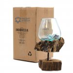 (image for) Molten Glass on Wood with Stand - Medium Bowl