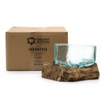 (image for) Molten Glass Tank on Wood with Stand - Medium Bowl