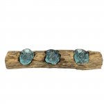 (image for) Molton Glass Flat Triple Candle Holder on Wood