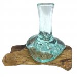 (image for) Molton Glass Small Flower Vase on Wood