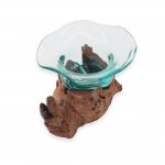 (image for) Molton Glass Fancy Sweet Bowl on Wood