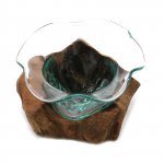 (image for) Molton Glass Fancy Sweet Bowl on Wood