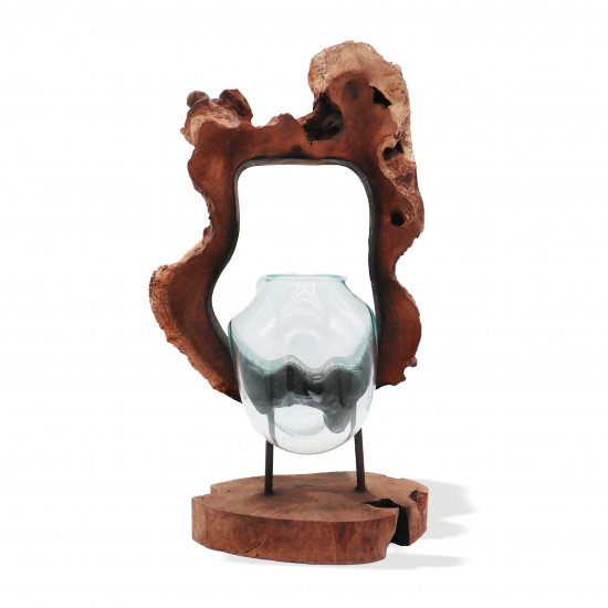 (image for) Molton Glass Hanging Art Vase on Wood