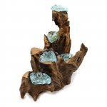 (image for) Molton Glass Five Candle Holder on Wood
