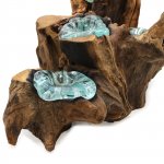 (image for) Molton Glass Five Candle Holder on Wood