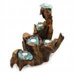 (image for) Molton Glass Five Candle Holder on Wood
