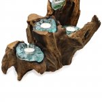 (image for) Molton Glass Five Candle Holder on Wood