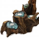 (image for) Molton Glass Five Candle Holder on Wood