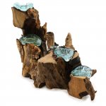 (image for) Molton Glass Five Candle Holder on Wood