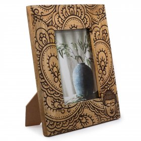 Lrg Mango Wood Picture Frame (for 13x18cm) 28x23x2cm - Buddha - Black Lrg Mango Wood Picture Frame (for 13x18cm) 28x23x2cm - Buddha - Black