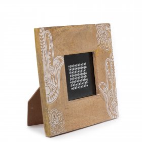 Small Mango Wood Picture Framel (for 10x10cm) 20x20x2cm- Hansa - White Small Mango Wood Picture Framel (for 10x10cm) 20x20x2cm- Hansa - White