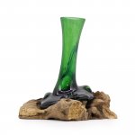 (image for) Recycled Beer Bottles - Flower Vase on Wood