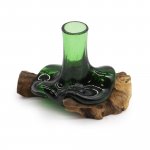 (image for) Recycled Beer Bottles - Mini Flower Vase on Wood