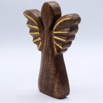 (image for) Large Mango Wood Angel - Gold Decor