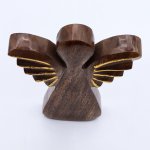 (image for) Large Mango Wood Angel - Gold Decor