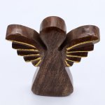 (image for) Large Mango Wood Angel - Gold Decor
