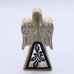 (image for) Mango Wood Angel - Whitewash with Iron Decor Cut Out