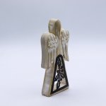 (image for) Mango Wood Angel - Whitewash with Iron Decor Cut Out