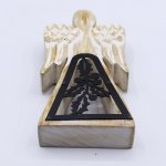 (image for) Mango Wood Angel - Whitewash with Iron Decor Cut Out