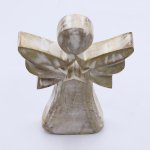 (image for) Mango Wood Angel - Whitewash with Star Cut Out