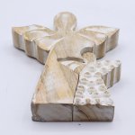 (image for) Mango Wood Angel in Angel - Whitewash
