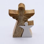 (image for) Mango Wood Angel in Angel - White Enamel