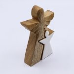 (image for) Mango Wood Angel in Angel - White Enamel