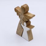 (image for) Mango Wood Angel in Angel - White Enamel