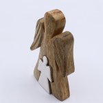 (image for) Mango Wood Angel in Angel - White Enamel