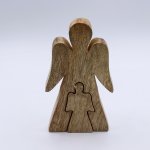 (image for) Mango Wood Angel in Angel - White Enamel