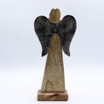 (image for) Large Mango Wood Peace Angel Metal Wings & Enamel Detail