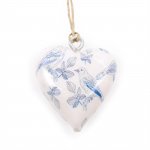 (image for) Lrg Decor Wood Heart - Blue Bird
