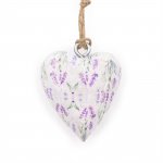 (image for) Lrg Decor Wood Heart - Lavender