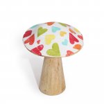 (image for) Small Wooden Mushroom - Pastel Hearts