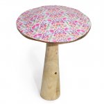 (image for) Large Wooden Mushroom - Pretty Floral