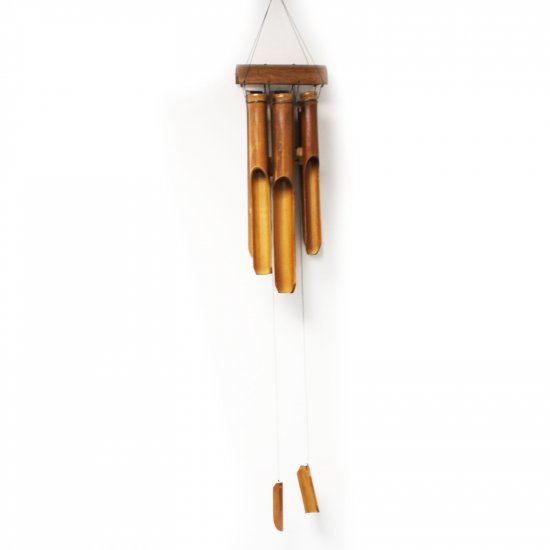 (image for) Bamboo Windchime - Natural finish - 6 Medium Tubes