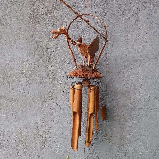 (image for) Bamboo Windchime - Natural finish - Coconut Dragon