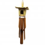(image for) Square Seagrass Bird Box with Chimes 49x15cm