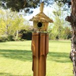 (image for) Lrg Round Seagrass Bird Box with Chimes 56x20cm