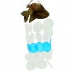 (image for) Coconut & Capiz Windchimes - Blue Dolphins - 30cm