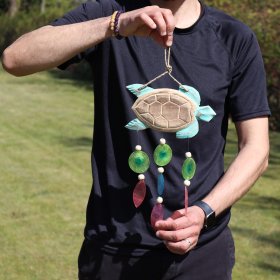 Aqua Turtle Carving and Copis Drop