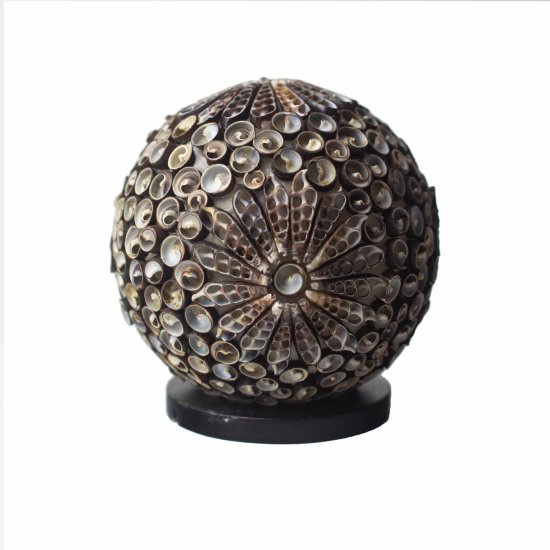 (image for) Boho Sea Shell Lamp - Chocolate Twist Globe - 15cm