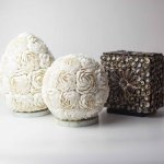 (image for) Boho Sea Shell Lamp - Chocolate Twist Square - 15cm