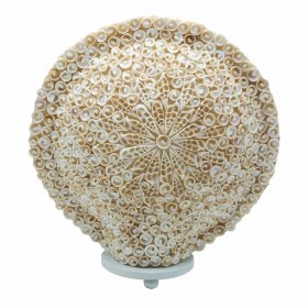 Boho Sea Shell Lamp - Cut Art Shell Large Round - 30cm